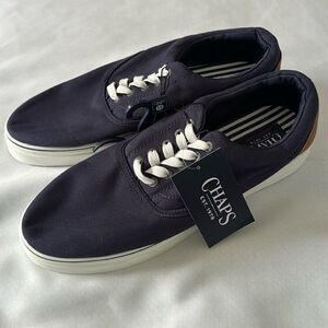 Chaps Canvas Shoes Mens 13 Navy Memory Foam